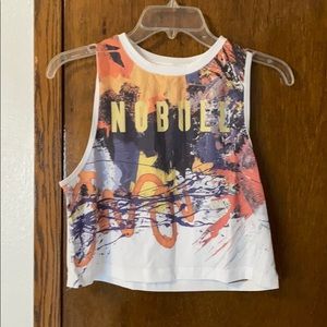 NoBull graffiti muscle crop tank